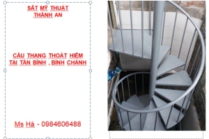 Báo giá cầu thang thoát hiểm  bằng sắt tại Quận Tân Bình, Bình Chánh, Bình Tân, Tân Phú, Quận 10, Quận 11 –TpHCM