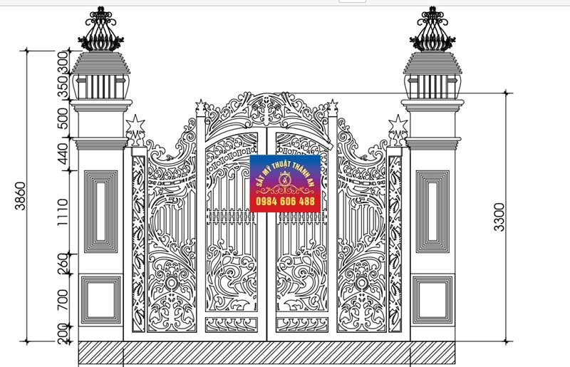 Mẫu Thiết kế Cổng Rào Sắt Quận 9